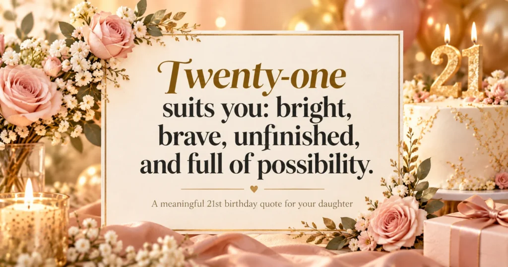 21st Birthday Quotes from Mom or Dad