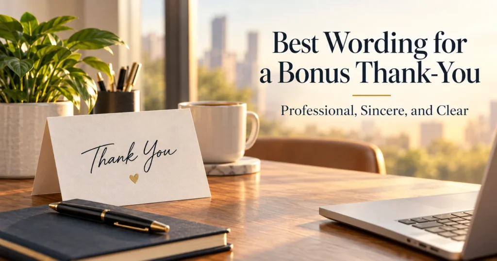Best Wording for Thanking Your Boss for a Bonus