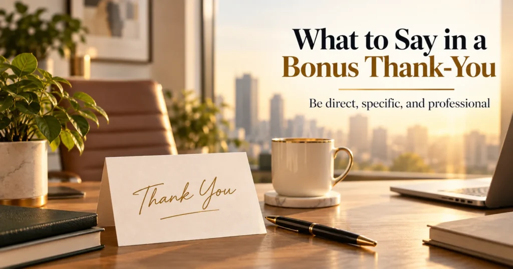 thanking a boss for a bonus
