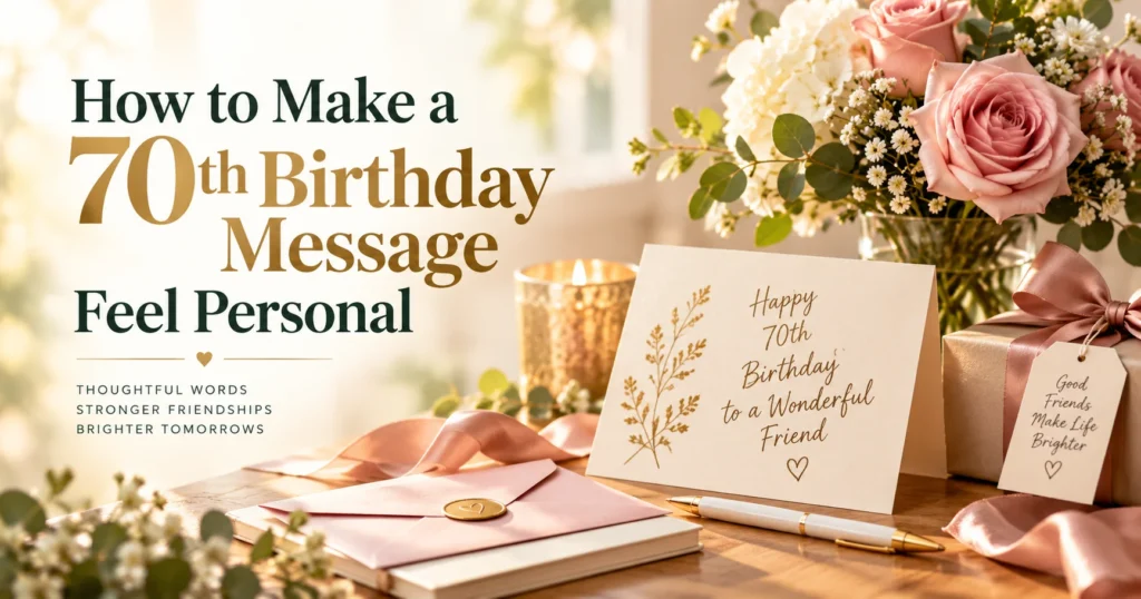 Funny 70th Birthday Wishes That Stay Kind