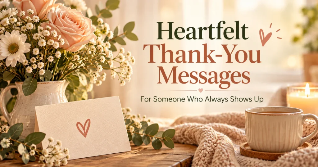 Heartfelt Messages for Someone Who Always Shows Up