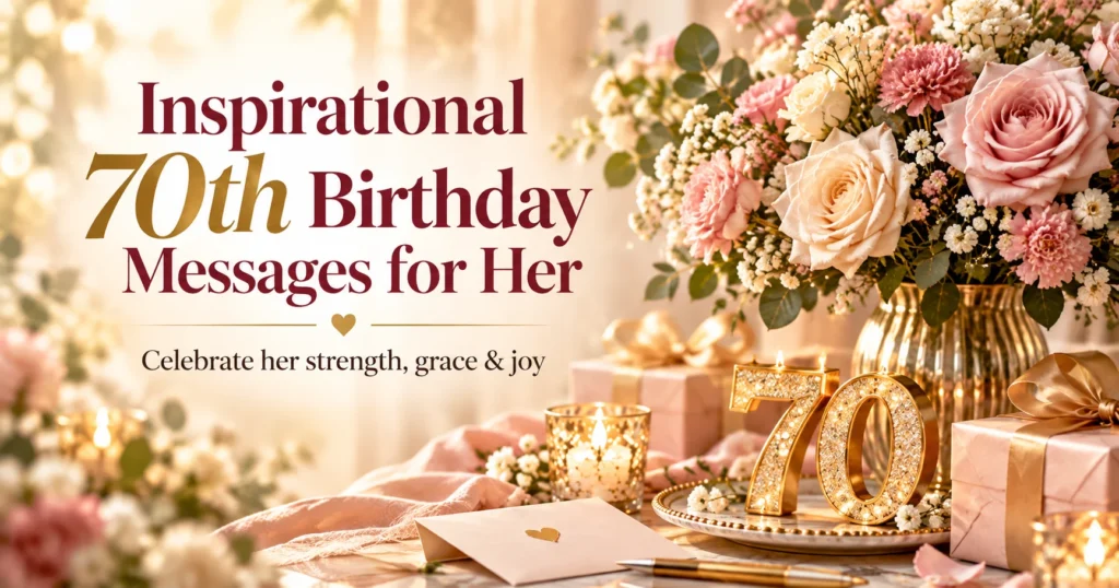 Inspirational 70th Birthday Messages for Her