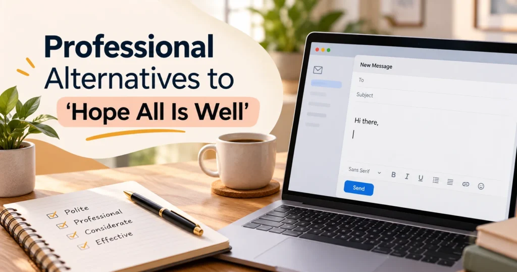 Professional Alternatives to “Hope All Is Well”