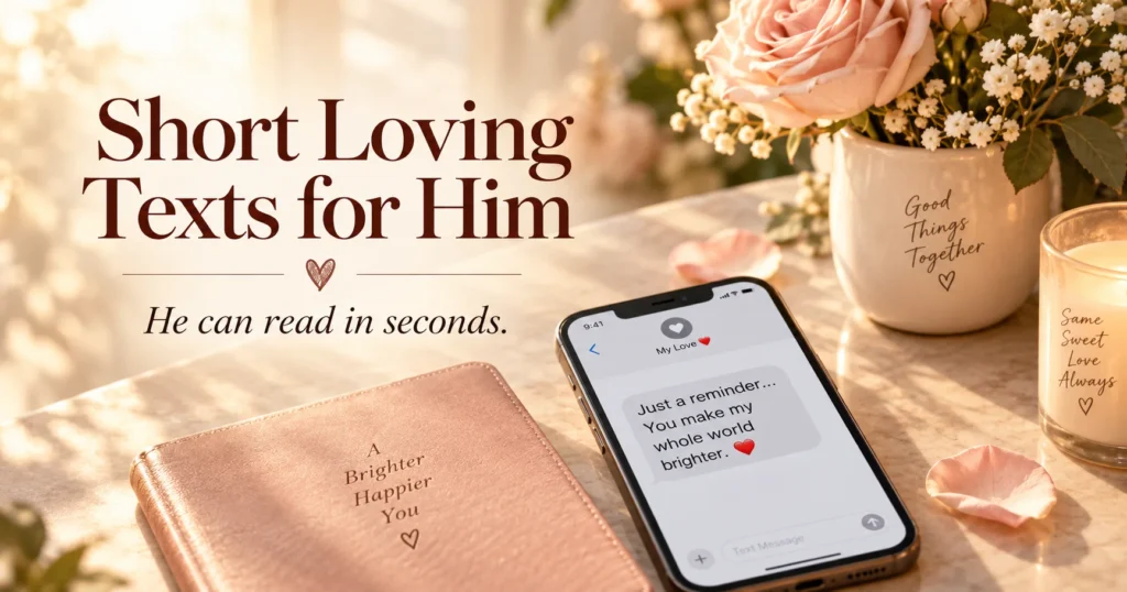 Short loving texts he can read in seconds