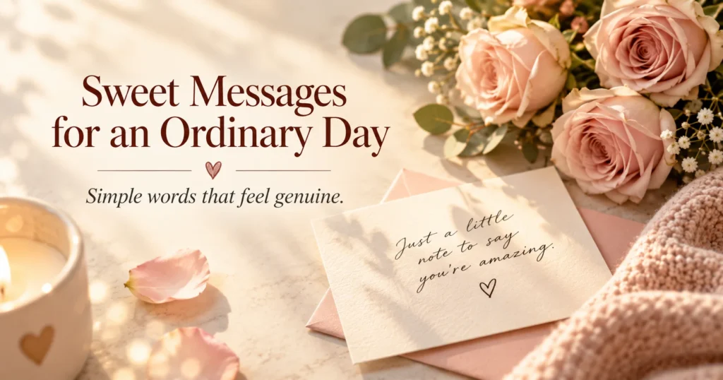Sweet loving messages for an ordinary day