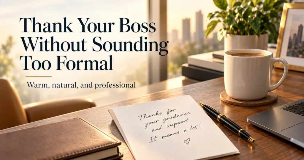 Thanking Your Boss Without Sounding Too Formal
