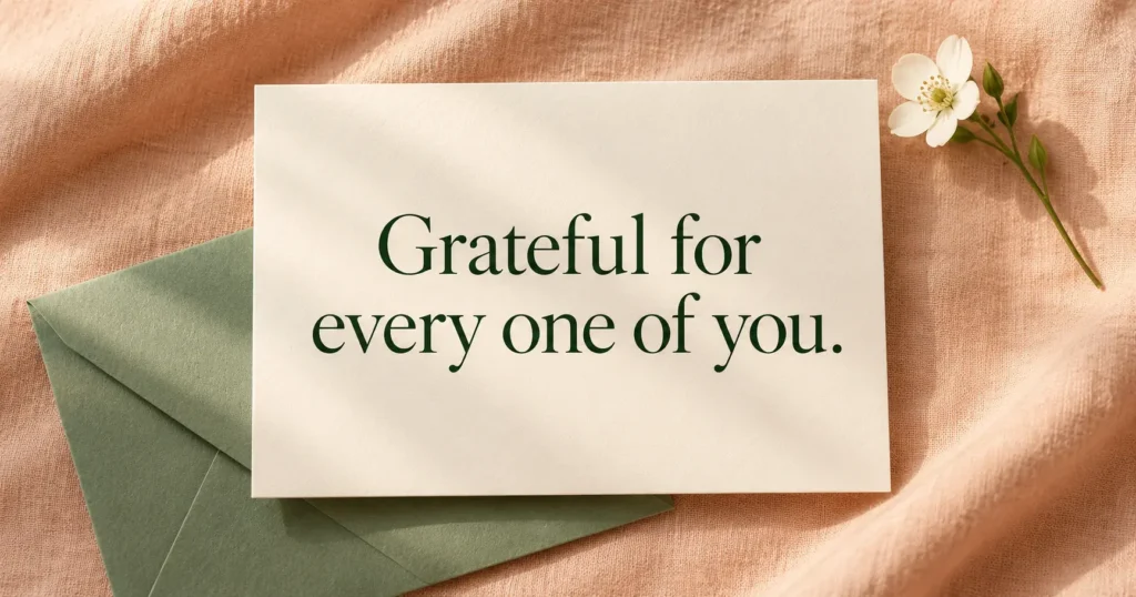 Thank You to All of You After a Wedding or Celebration