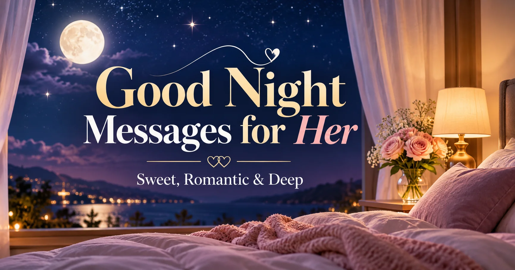 100+ Good Night Messages for Her: Sweet, Romantic, Deep & Flirty