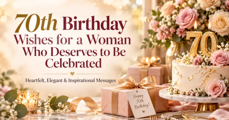 101+ 70th Birthday Wishes for a Woman Who Deserves to Be Celebrated