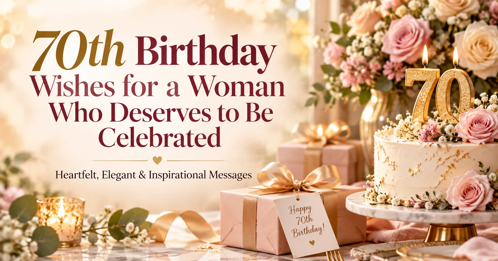 101+ 70th Birthday Wishes for a Woman Who Deserves to Be Celebrated