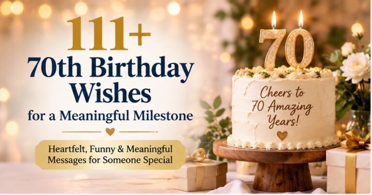 111+ 70th Birthday Wishes for a Meaningful Milestone