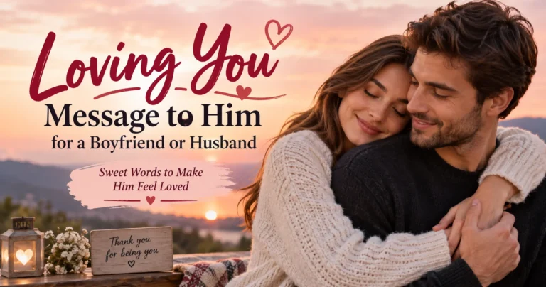 130+ Loving You Message to Him for a Boyfriend or Husband