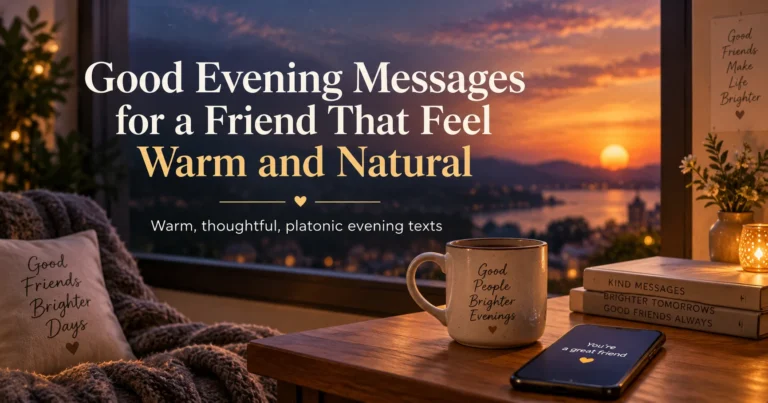 132+ Good Evening Messages for a Friend That Feel Warm and Natural