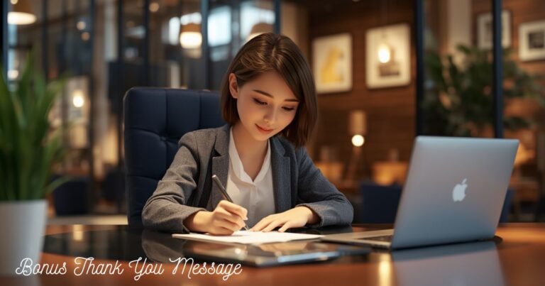 140+ Bonus Thank You Messages for Work