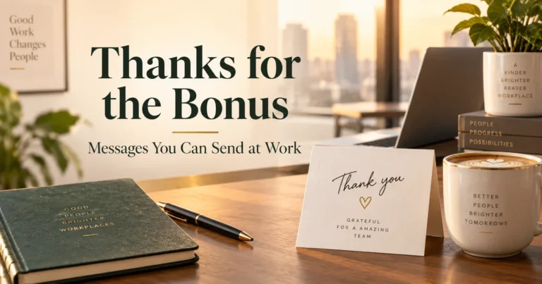 185+ Thanks for the Bonus Messages You Can Send at Work