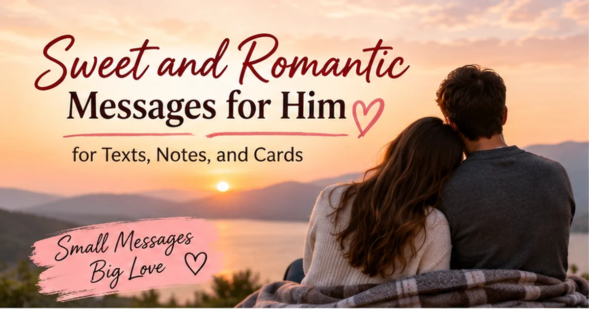99+ Sweet and Romantic Messages for Him for Texts, Notes, and Cards