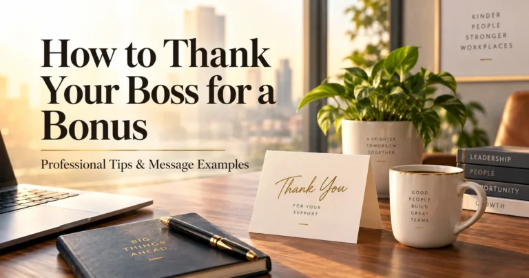 How to Thank Your Boss for a Bonus With Confidence and Professionalism