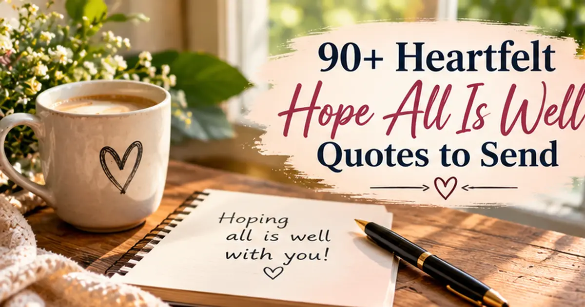 Hope All Is Well Quotes: 90+ Warm Lines for Every Check-In
