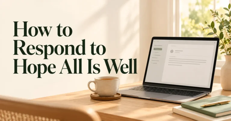How Do You Respond to “Hope All Is Well”? 50+ Easy Replies That Sound Natural